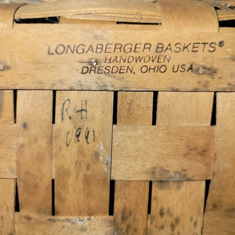 1991 Longaberger Imagine the Possibilities Bee Basket, Multi-color Weave, Easter